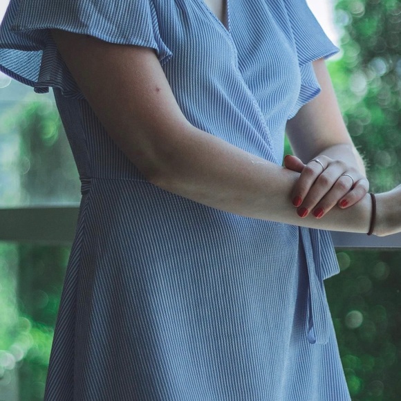 Wrap dress light blue - Picture 3 of 5